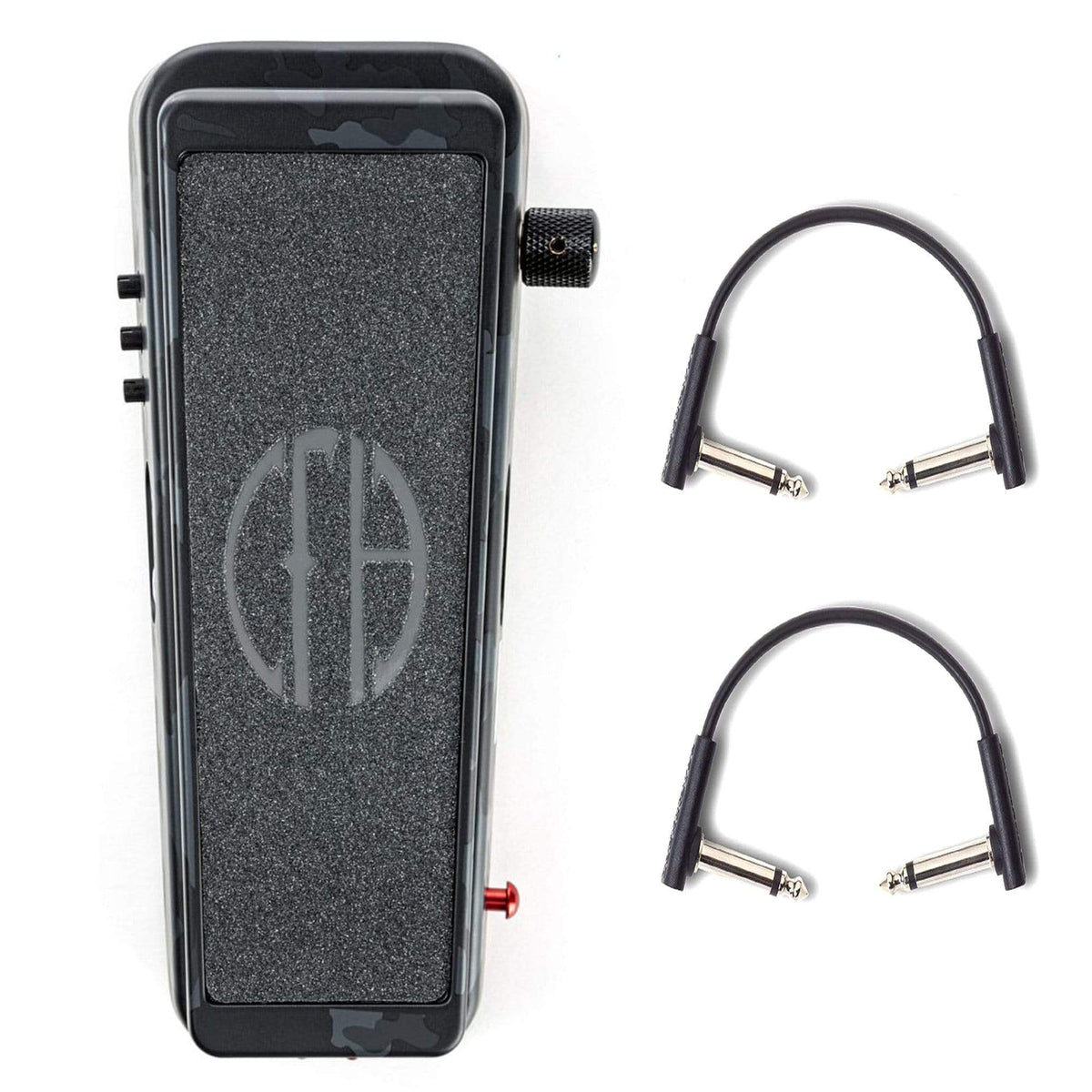 Dunlop DB01B Dimebag Cry Baby From Hell Wah Pedal Black Camo w/RockBoard Flat Patch Cables Bundle
