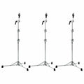 DW 6710 Straight Cymbal Stand Flat Base (3 Pack Bundle)