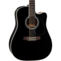 Takamine Legacy Series EF381DX 12-String Acoustic Electric Guitar, Black w/ Case (New)
