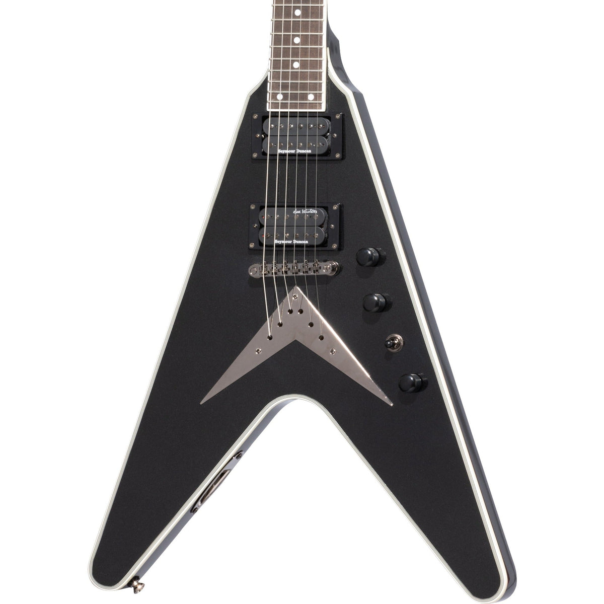 Epiphone Dave Mustaine Flying V Custom Electric Guitar - Black Metallic (New)