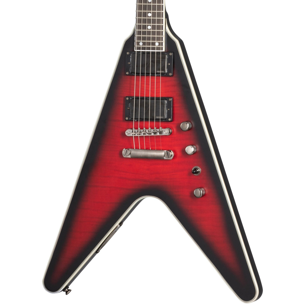 Epiphone Dave Mustaine Flying V Prophecy Electric Guitar - Aged Dark Red Burst (New)