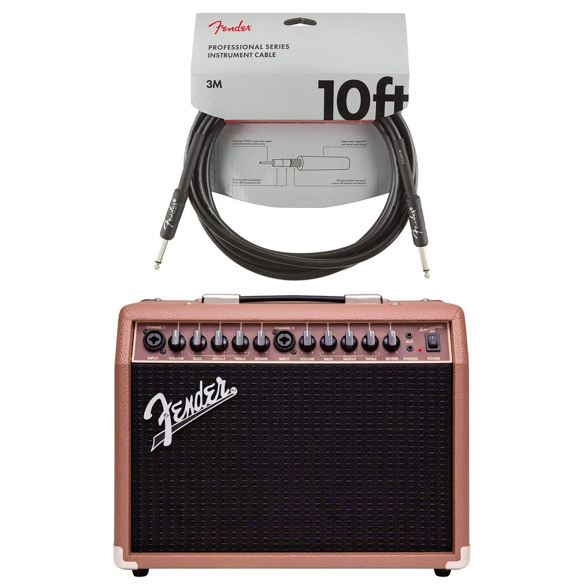 Fender Acoustasonic 40 Cable Bundle