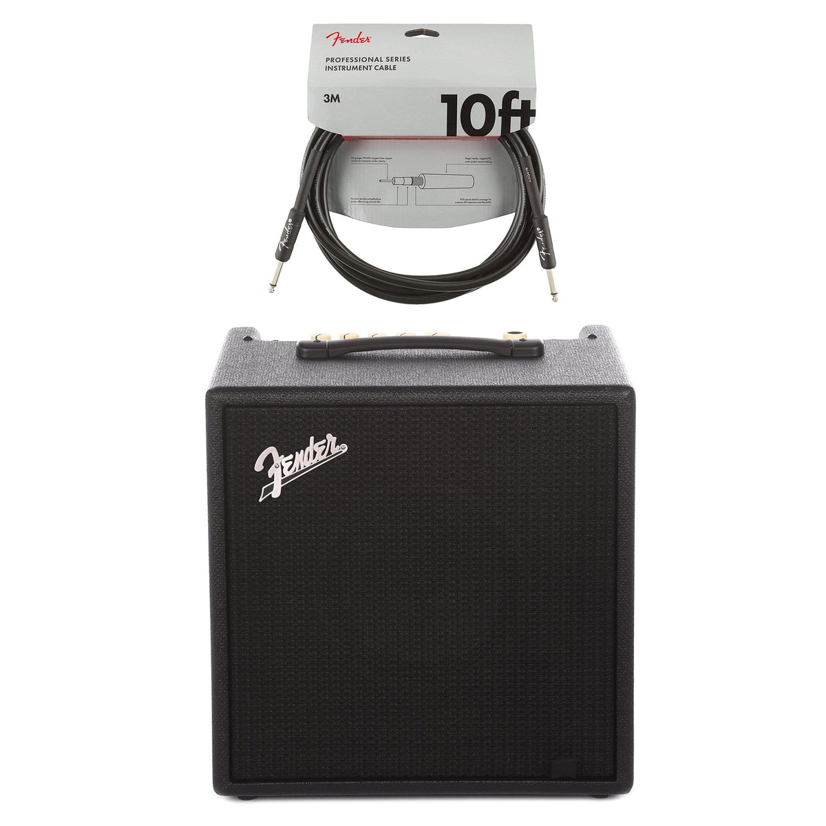 Fender Rumble LT25 Bass Amp Combo Cable Bundle