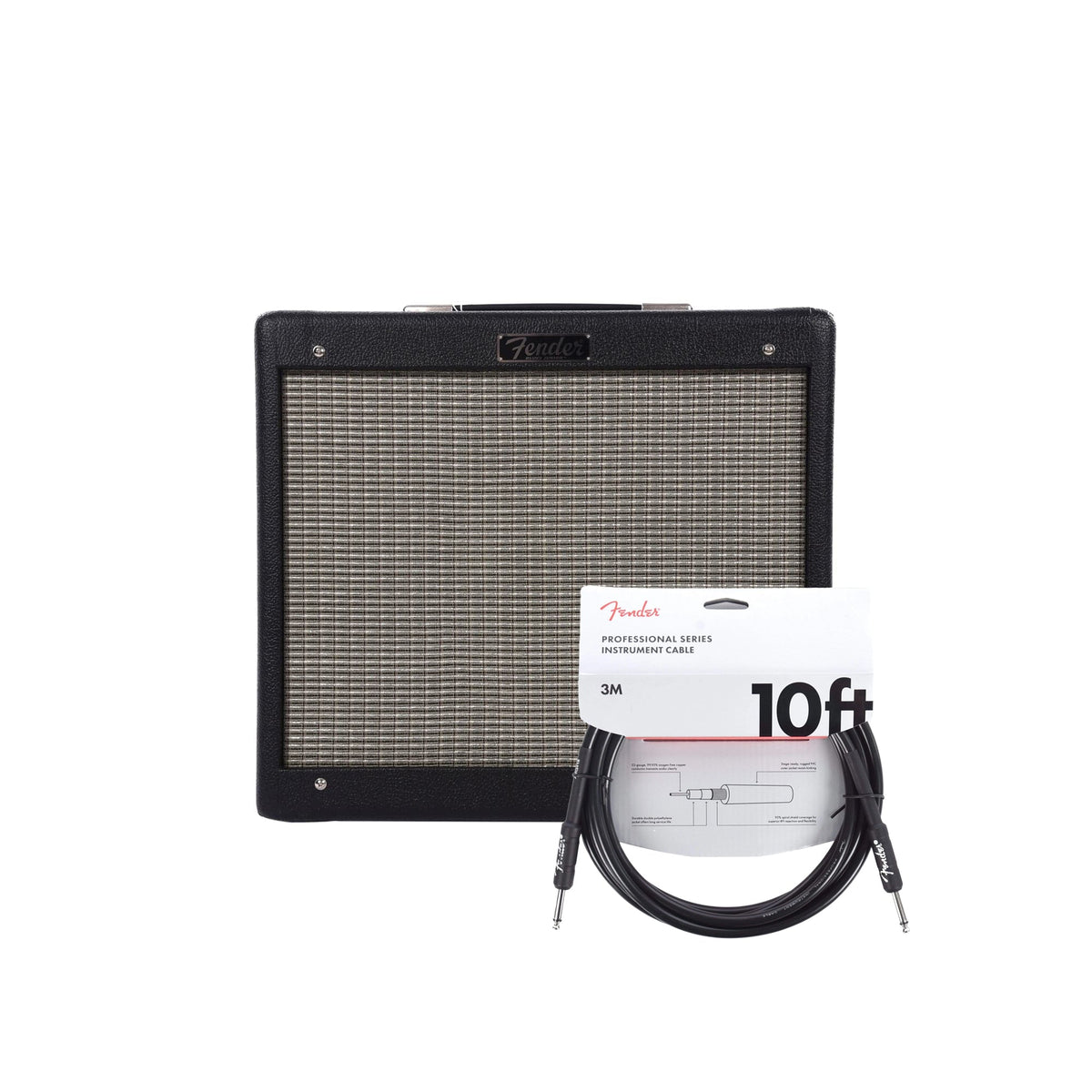 Fender Blues Jr. IV 1x12 Combo Black w/ Eminence Private Jack Speaker and (1) Cable Bundle