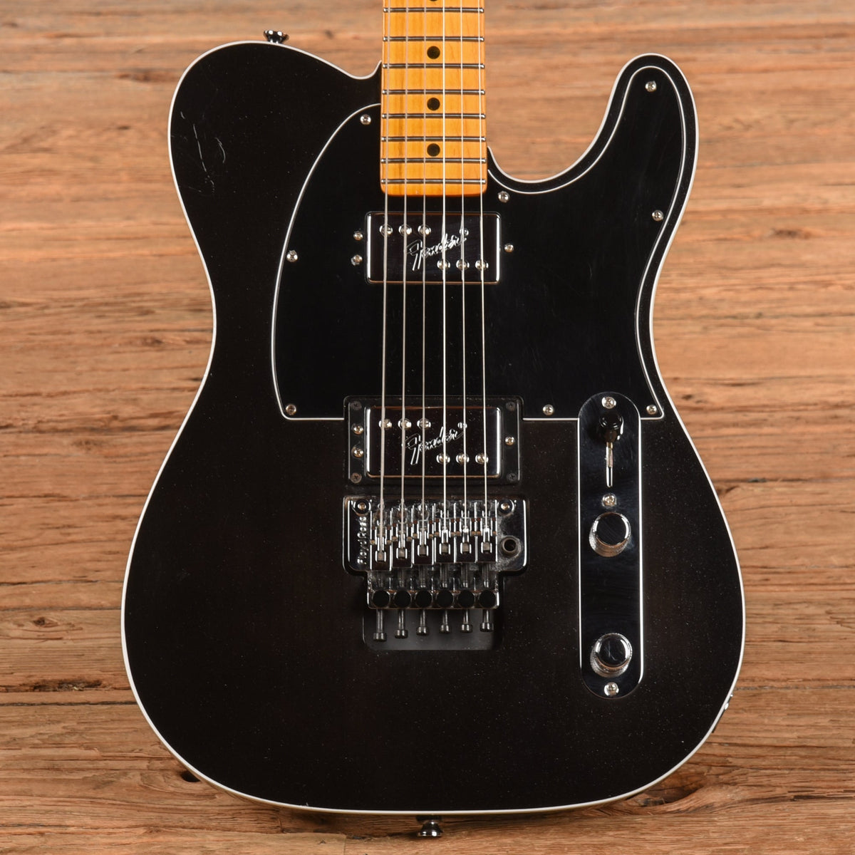 Fender American Ultra Luxe Telecaster Floyd Rose HH Mystic Black 2023