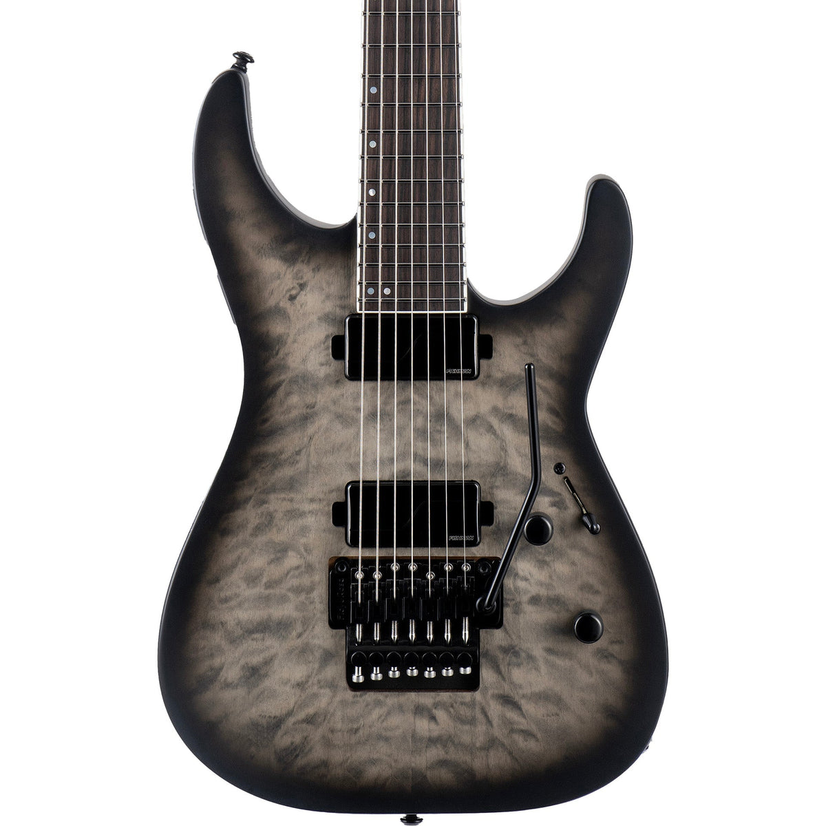 ESP LTD M-1007 Baritone Electric Guitar, Charcoal Burst Satin (New)