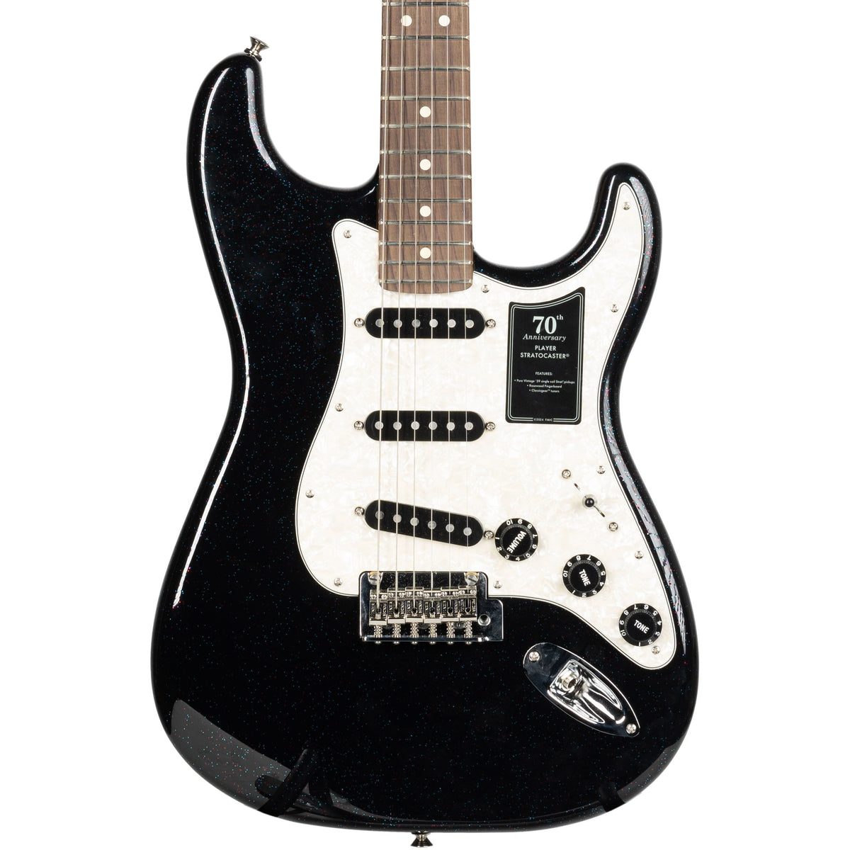Fender 70th Anniversary Player Stratocaster® Electric Guitar, Nebula Noir (New)