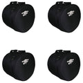 Humes & Berg Drum Seeker 10x8/12x9/14x14/20x16 Drum Bag (4 Pack Bundle)