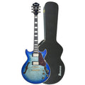 Ibanez AM93QM Artcore Expressionist Semi-Hollow Body Jet Blue Burst w/Ibanez Hardshell Case