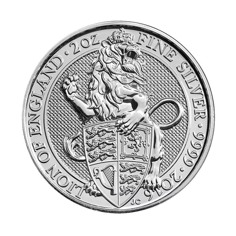 2016 Lion of England 2 Oz Silver Bullion - Queen's Beast