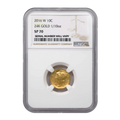 2016 Mercury Dime .9999 Gold - 1/10 oz NGC SP70