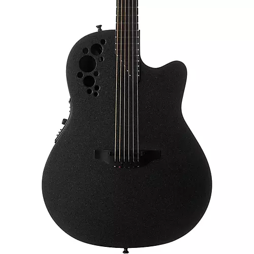 Ovation 1868TX-5 Electric Guitar Elite Super Shallow Black Textured (New)