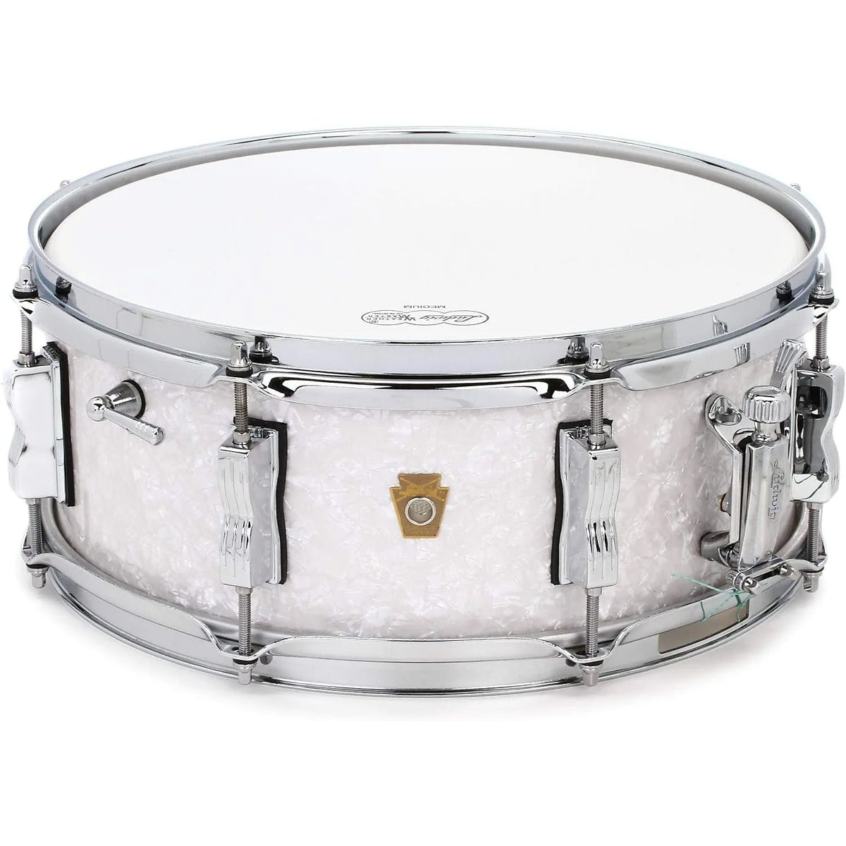Ludwig 5.5x14 Legacy Mahogany “Jazz Fest” Snare Drum - White Marine Pearl (New)