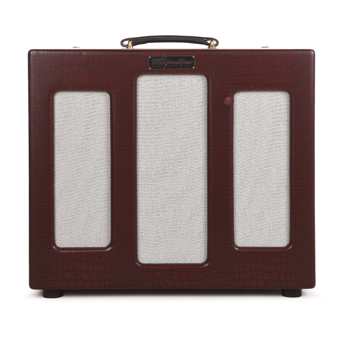Magnatone Varsity Reverb 15w 1x12 Point to Point Handwired Combo Amp Cathedral Burgundy