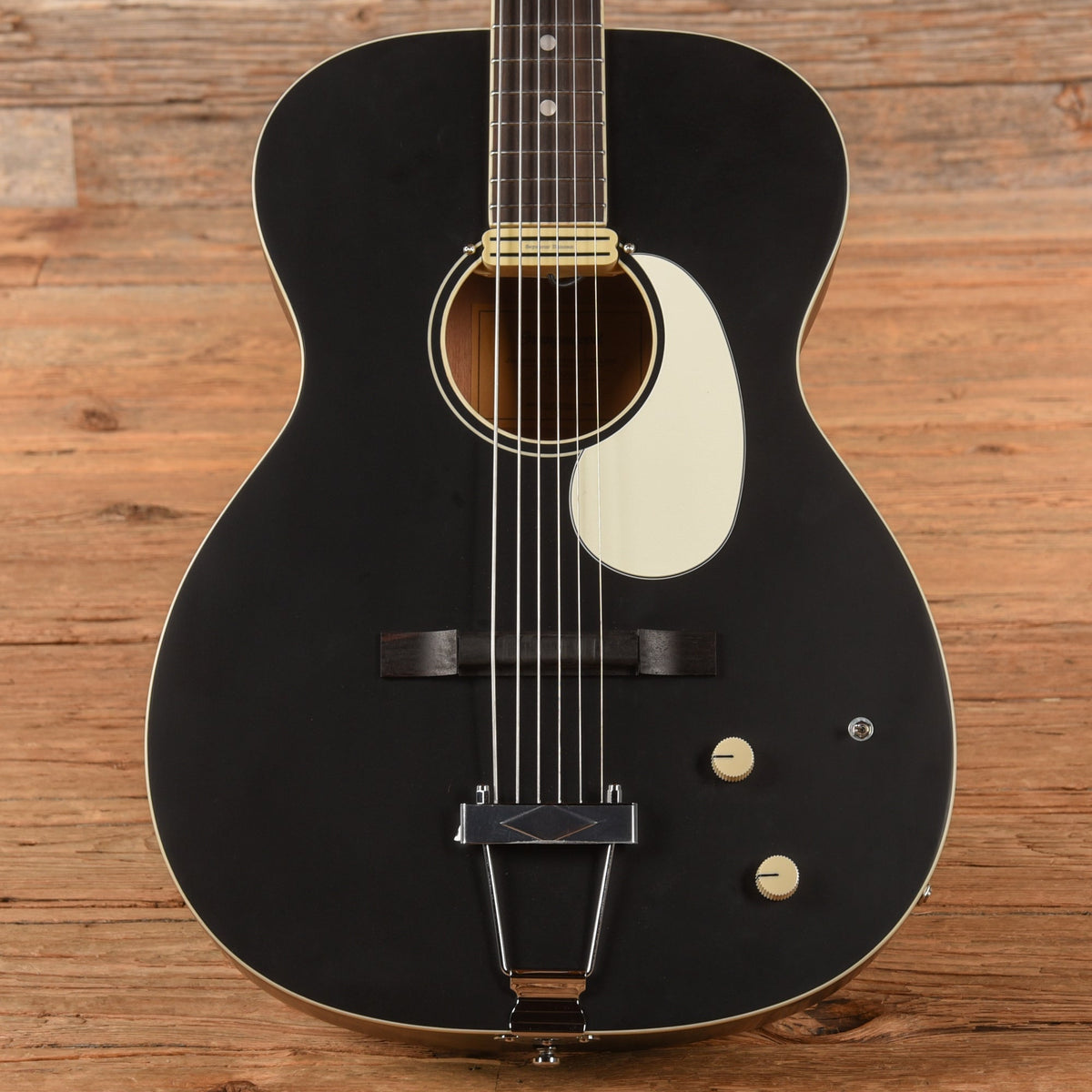 Orangewood Juniper II Baritone Black Live Rubber Bridge Acoustic-Electric Guitar