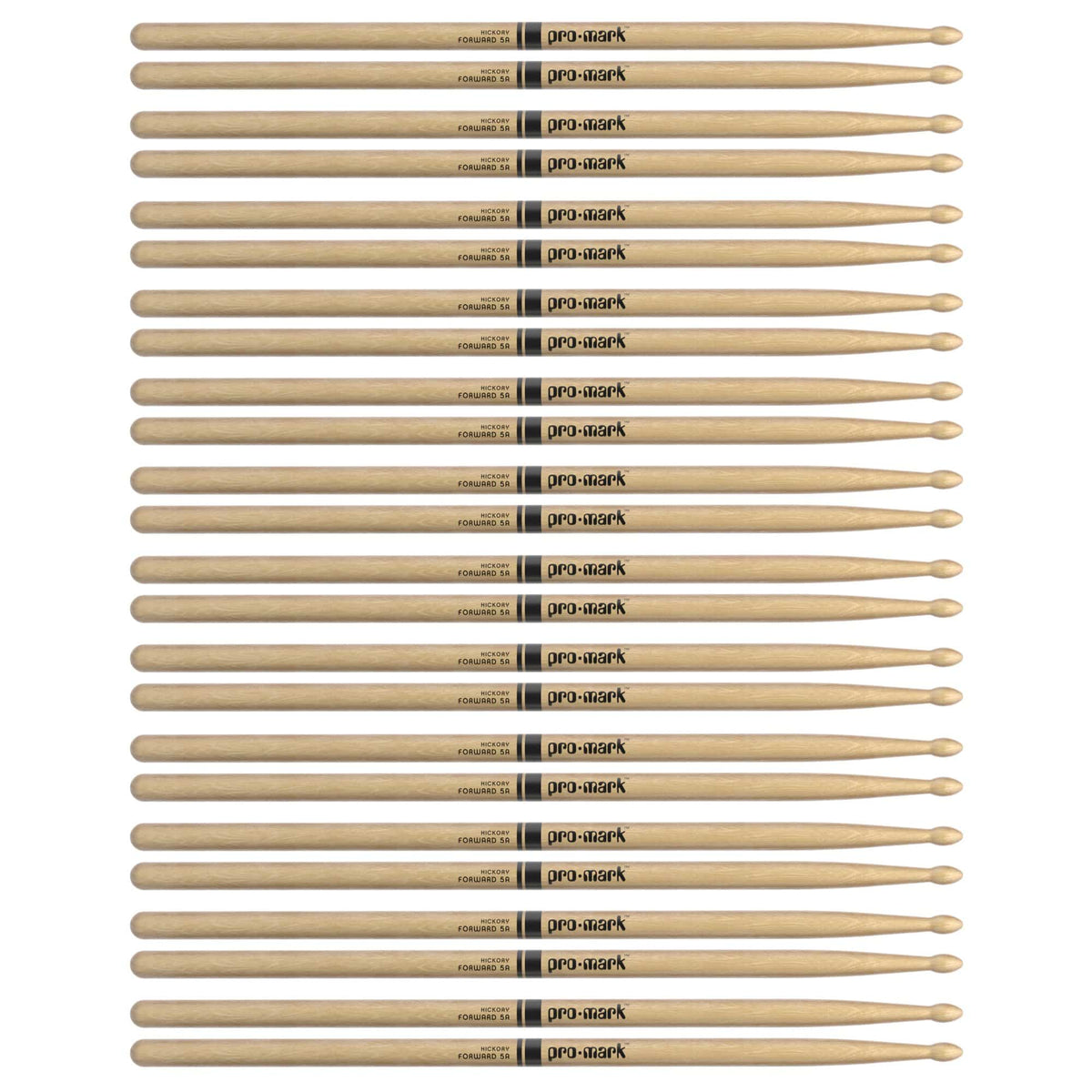 Promark American Hickory 5A Wood Tip Drum Sticks (12 Pair Bundle)