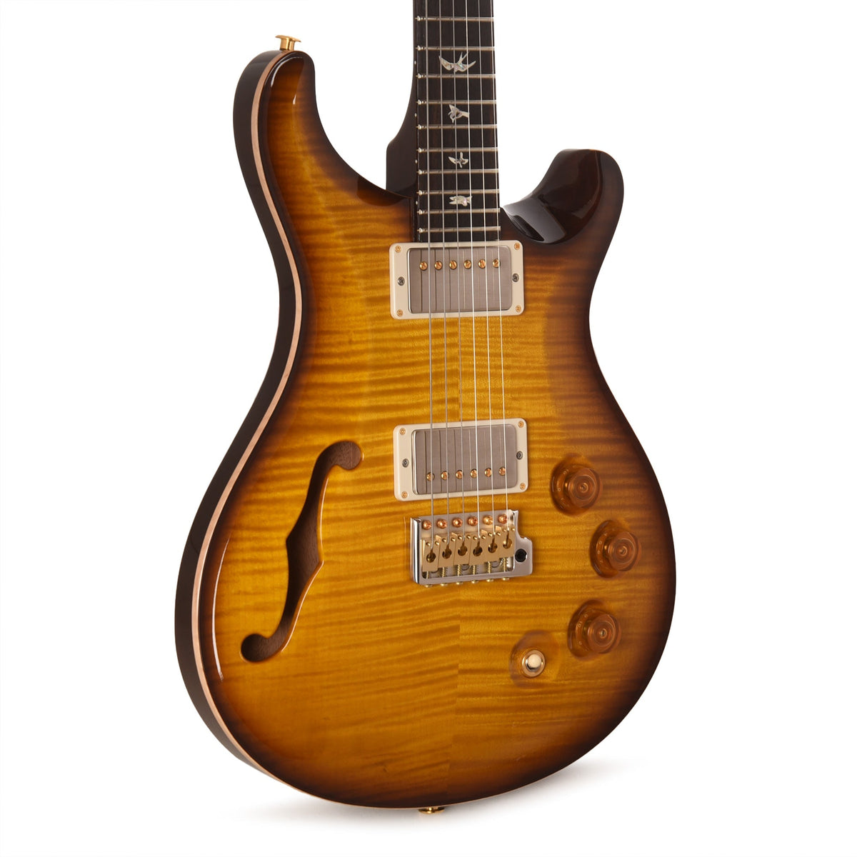 PRS DGT Semi-Hollow 10 Top McCarty Tobacco Sunburst w/Birds