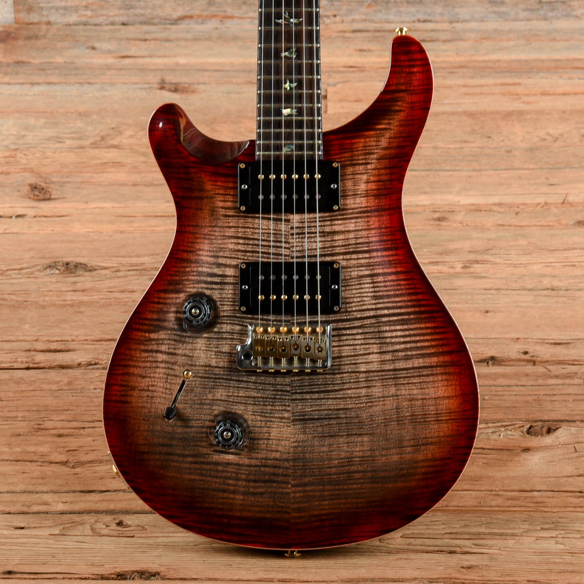 PRS Custom 24 10-Top Cherry Charcoal Burst 2018 LEFTY