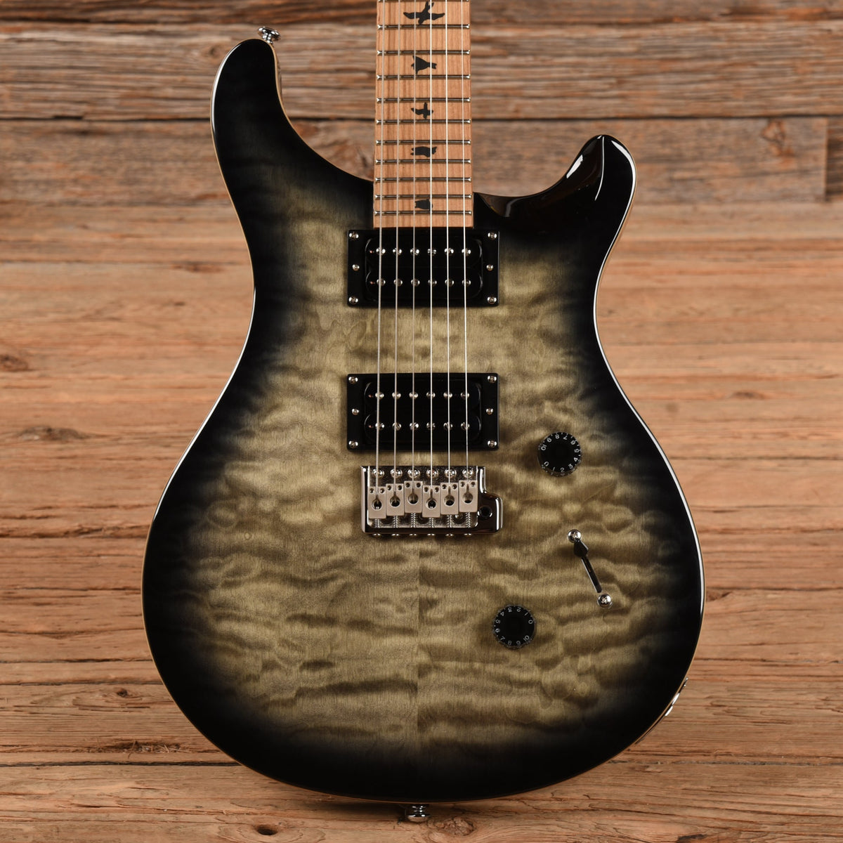 PRS SE Limited Edition Custom 24 w/Roasted Maple Neck Transparent Black Quilt 2019