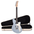 Reverend Double Agent W Metallic Silver Freeze Hardshell Case Bundle