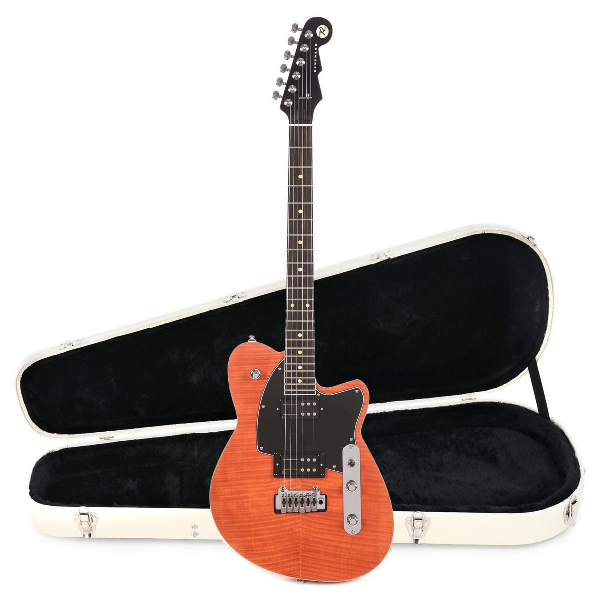 Reverend Reeves Gabrels II Signature Rock Orange Hardshell Case Bundle