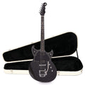 Reverend Reeves Gabrels Spacehawk Black Sparkle Hardshell Case Bundle