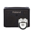 Roland KC-220 Battery-Powered Stereo Keyboard Amplifier 30W (15W+15W) and (1) Cable Bundle
