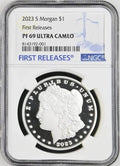 2023 S Proof Morgan Silver Dollar NGC PF 69 UC First Releases FR