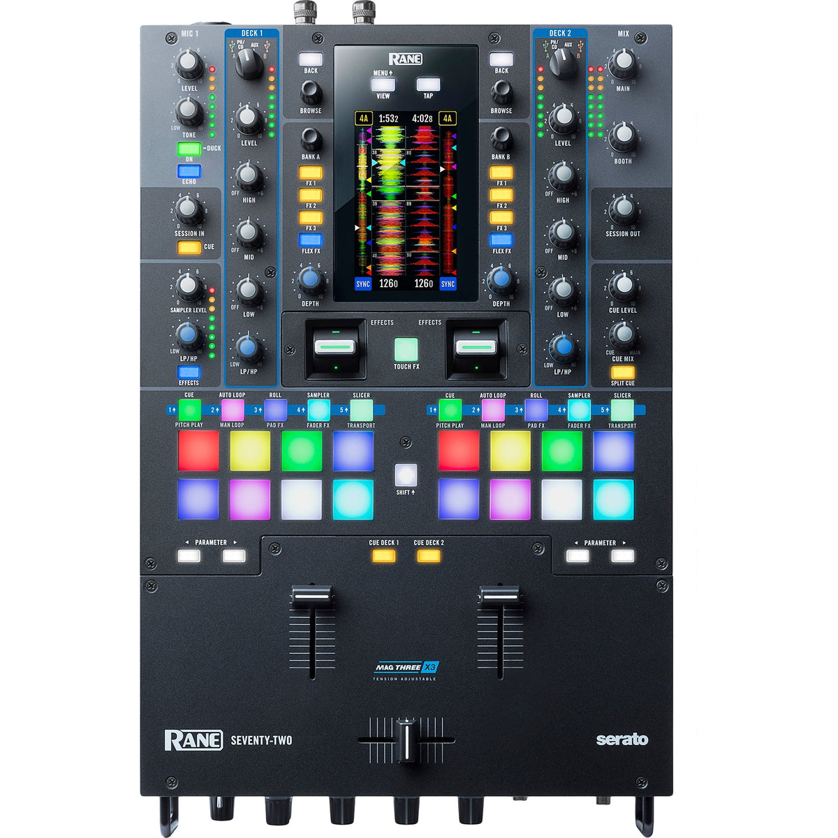 Rane 72 MKII 2 Channel DJ Mixer with Touch Screen and Serato DJ (New)
