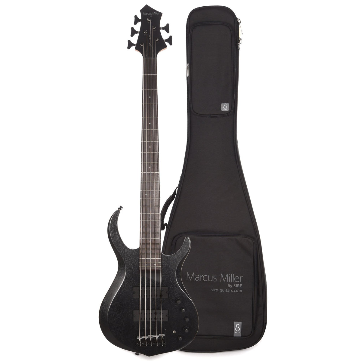 Sire Marcus Miller M2 5-String Transparent Black Satin (2nd Gen) and Sire Gig Bag Bundle