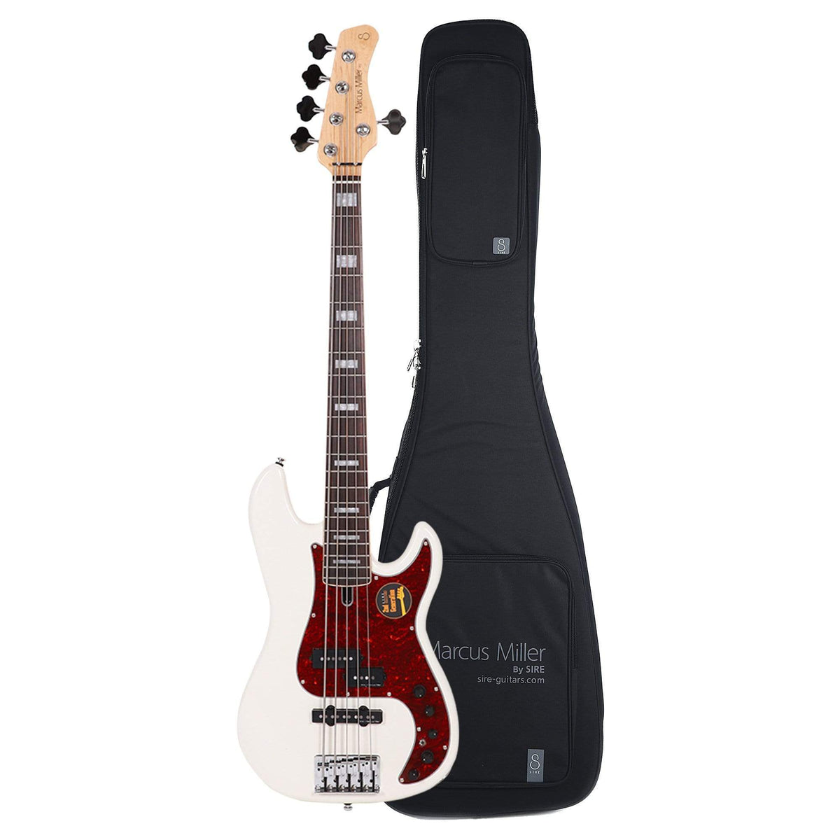 Sire Marcus Miller P7 Alder 5-String Antique White (2nd Gen) and Sire Gig Bag Bundle