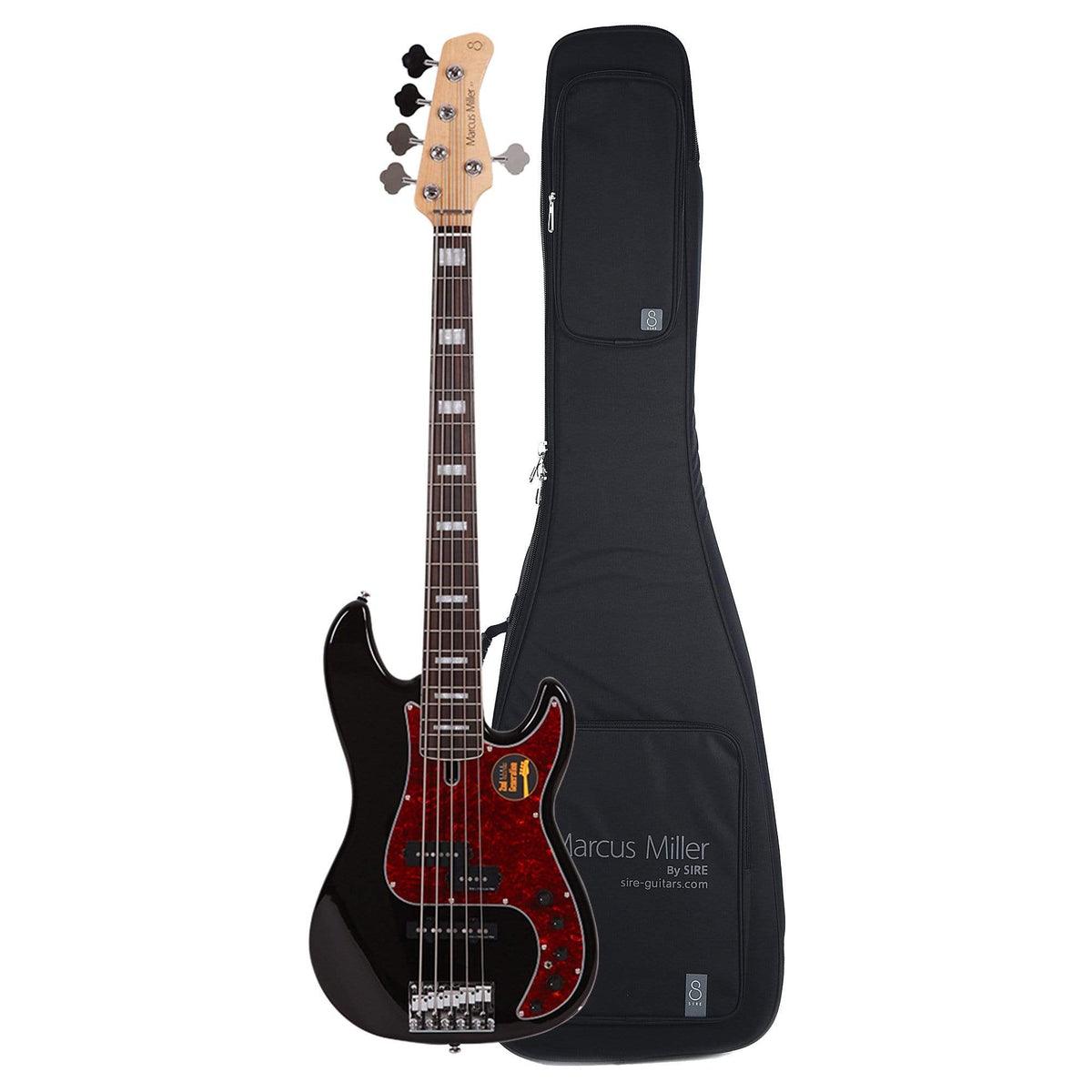 Sire Marcus Miller P7 Alder 5-String Black (2nd Gen) and Sire Gig Bag Bundle