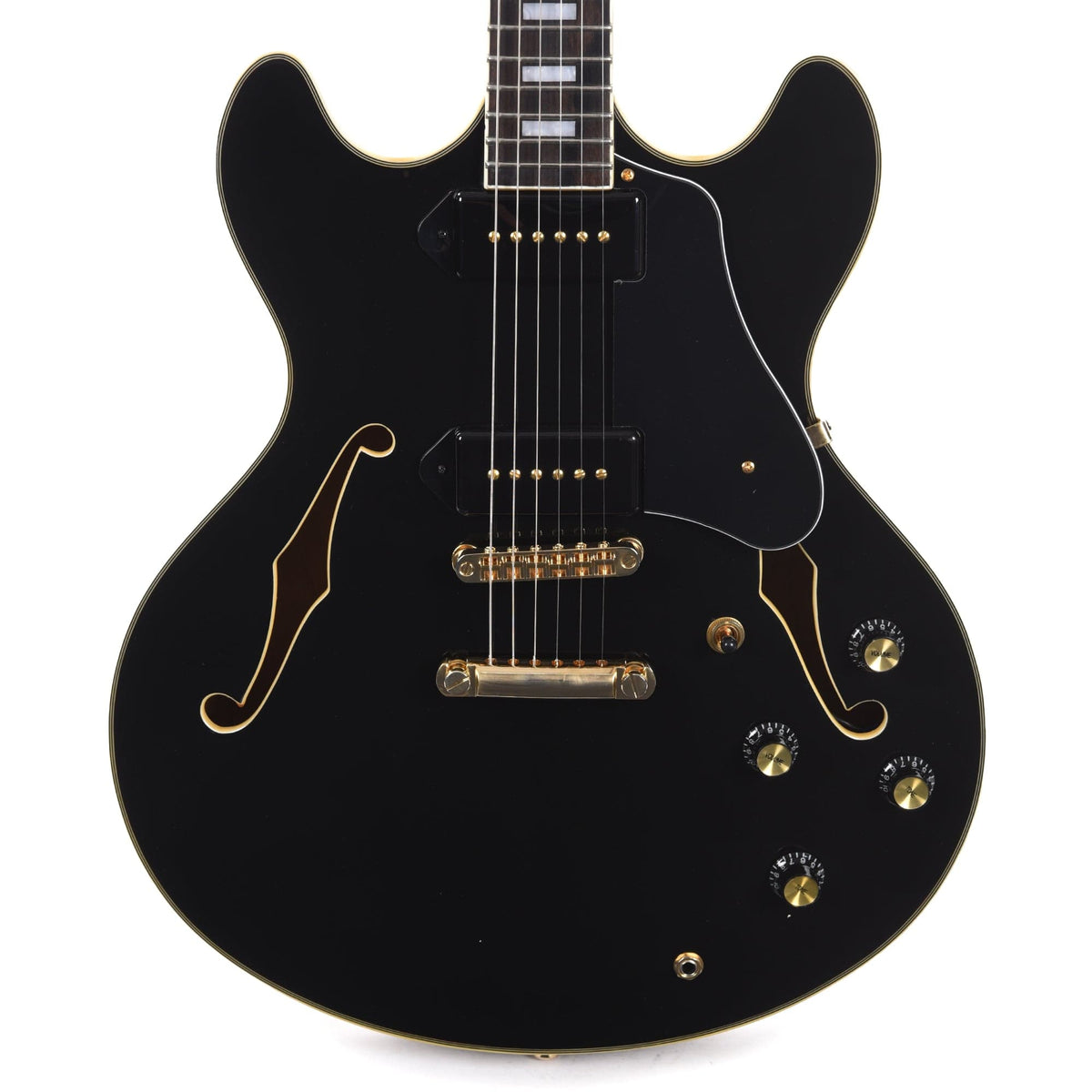 Sire Larry Carlton H7V Semi-Hollow Black w/Gold Hardware