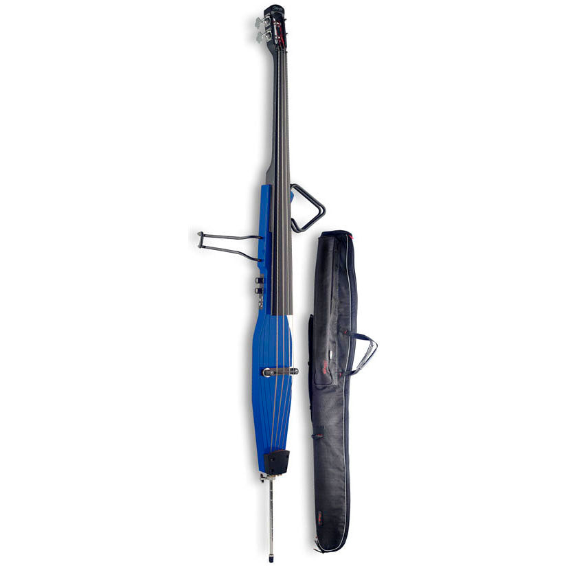 Stagg EDB3/4TB Electric Upright Bass w/ Gig Bag in Transparent Blue (New)