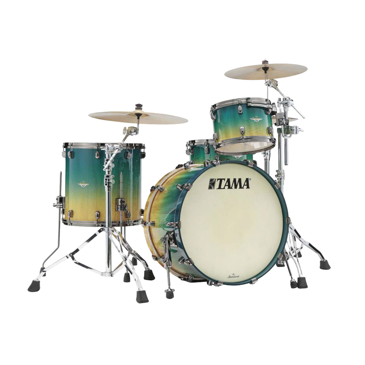 Tama Starclassic Maple 12/16/22 3pc. Drum Kit Marine Shoreline Movingui Fade