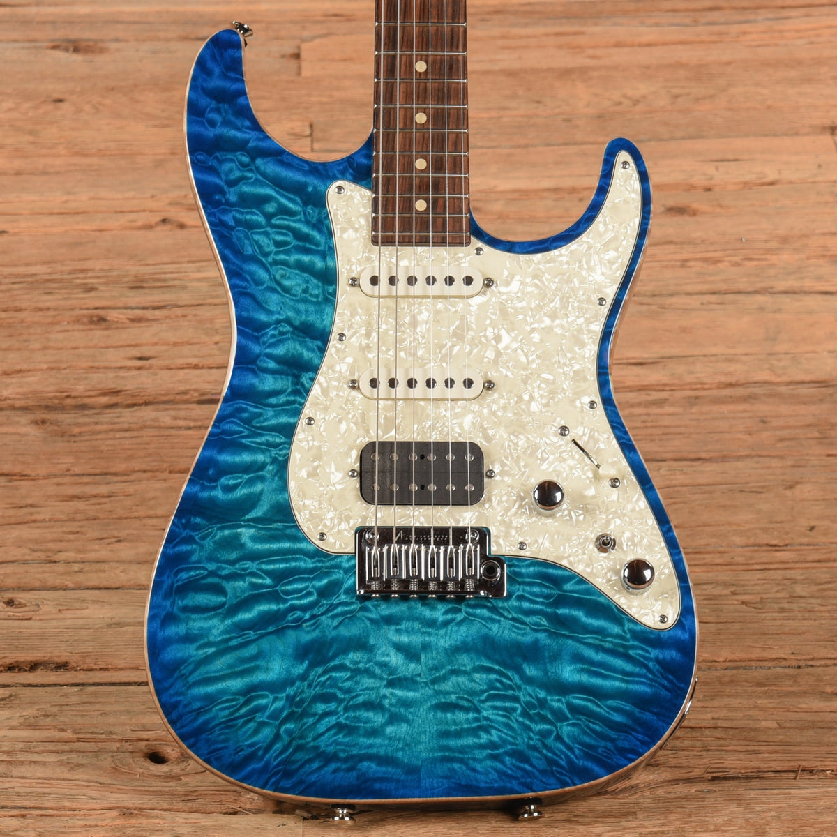 Tom Anderson Drop Top Classic Bora to Transparent Blue Burst 2017