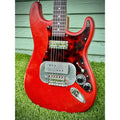 Waterslide S-Style Coodercaster Aged Dirty Watermelon Nitro w/ Mojo Lap Steel & Gold Foil Pickups
