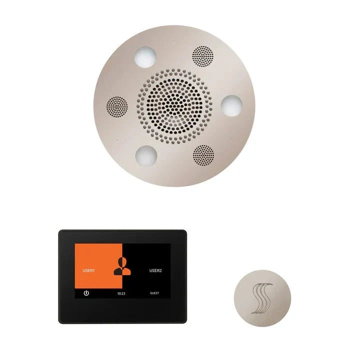 ThermaSol WSTP7R Wellness Steam Package with 7" ThermaTouch, Lighting, Sound & Aromatherapy (Satin Chrome)