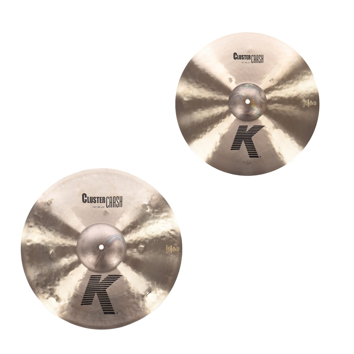 Zildjian 16/18" K Cluster Crash Cymbal Set (2-Pack Bundle)