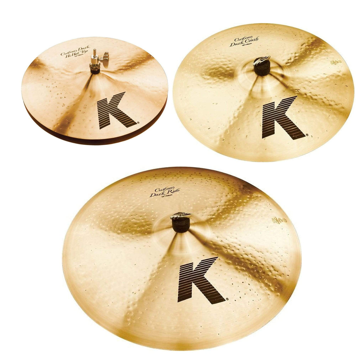 Zildjian 14/18/22" K Custom Dark Cymbal Set (3-Pack Bundle)